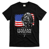 Proud Italian Spinone Dad American Flag Patriotic Dog Gift T-Shirt