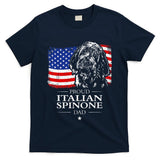 Proud Italian Spinone Dad American Flag Patriotic Dog Gift T-Shirt