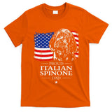 Proud Italian Spinone Dad American Flag Patriotic Dog Gift T-Shirt