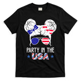 Party In The Usa Hair Bun 4th Of July T-Shirt