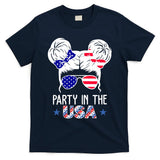 Party In The Usa Hair Bun 4th Of July T-Shirt