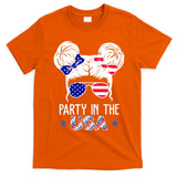 Party In The Usa Hair Bun 4th Of July T-Shirt