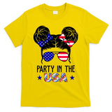 Party In The Usa Hair Bun 4th Of July T-Shirt