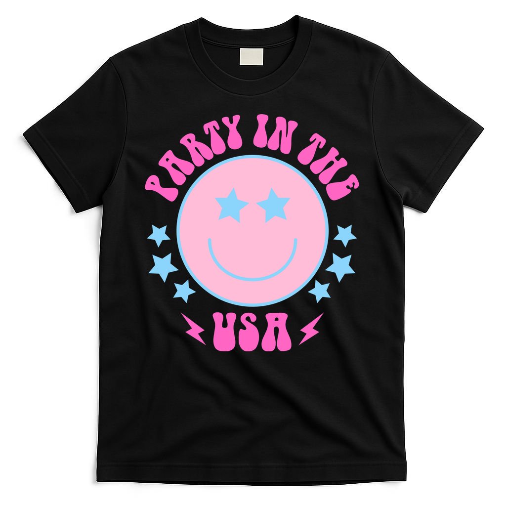 Party In The USA Retro Star Smile T-Shirt