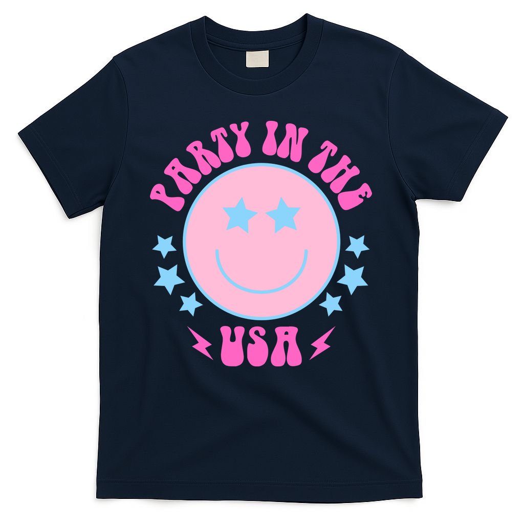 Party In The USA Retro Star Smile T-Shirt