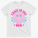 Party In The USA Retro Star Smile T-Shirt