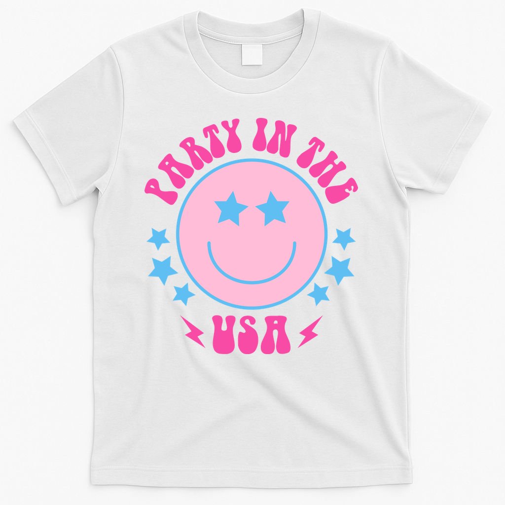 Party In The USA Retro Star Smile T-Shirt