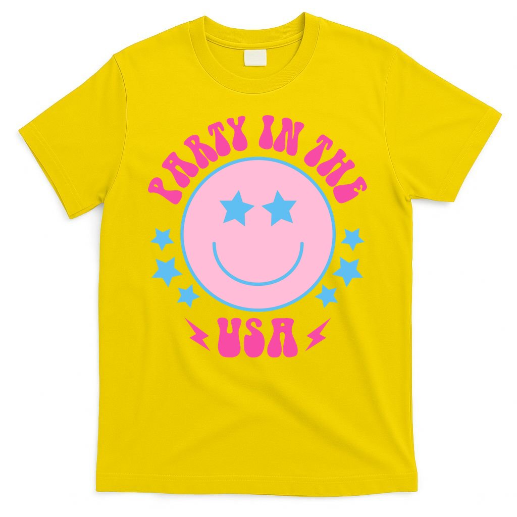 Party In The USA Retro Star Smile T-Shirt