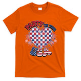 Party In The Usa Firework Red White Blue Heart T-Shirt
