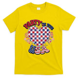 Party In The Usa Firework Red White Blue Heart T-Shirt