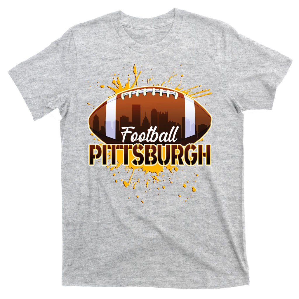 Pittsburgh Pennsylvania Skyline Football Fan  T-Shirt