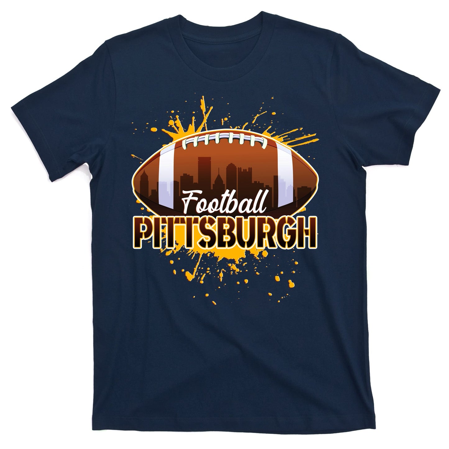 Pittsburgh Pennsylvania Skyline Football Fan  T-Shirt