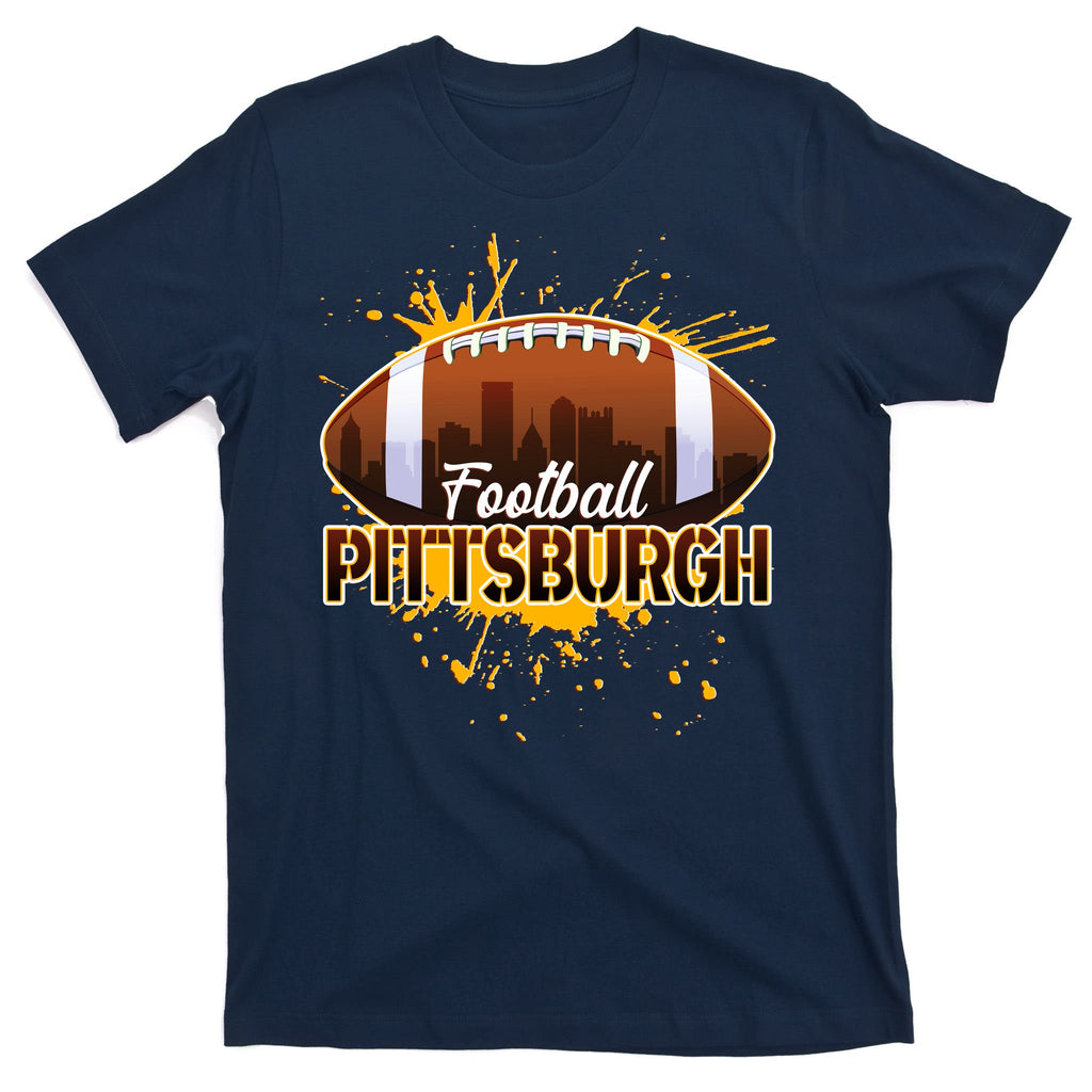 Pittsburgh Pennsylvania Skyline Football Fan  T-Shirt