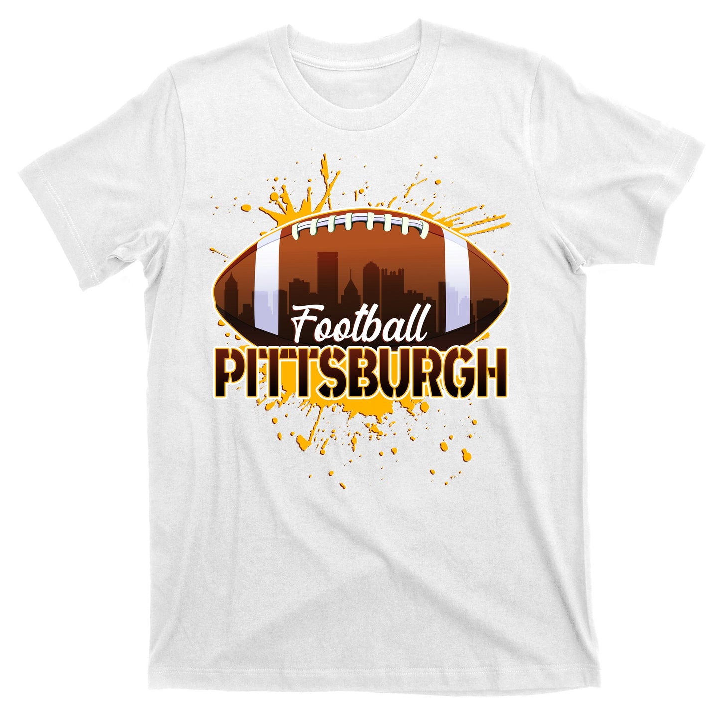 Pittsburgh Pennsylvania Skyline Football Fan  T-Shirt