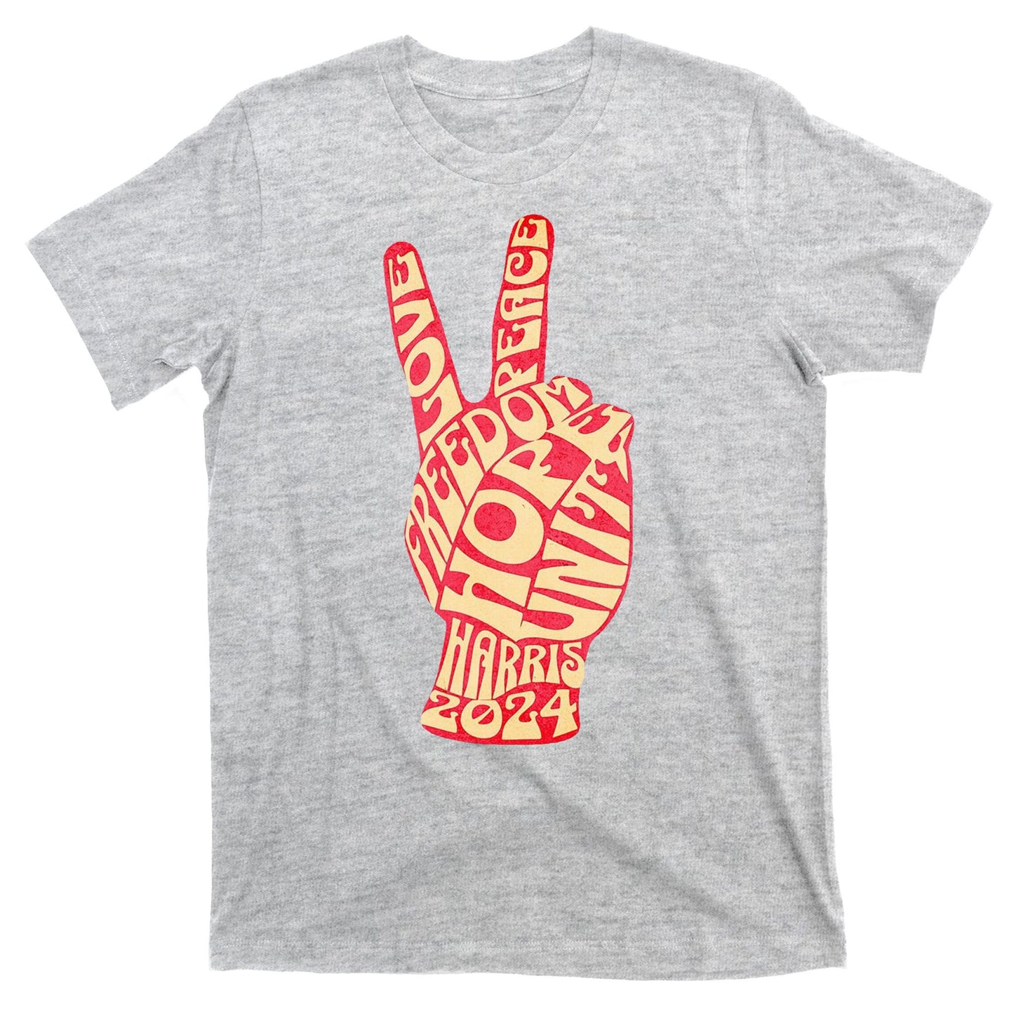 Pro Kamala Harris 2024 Peace Sign T-Shirt