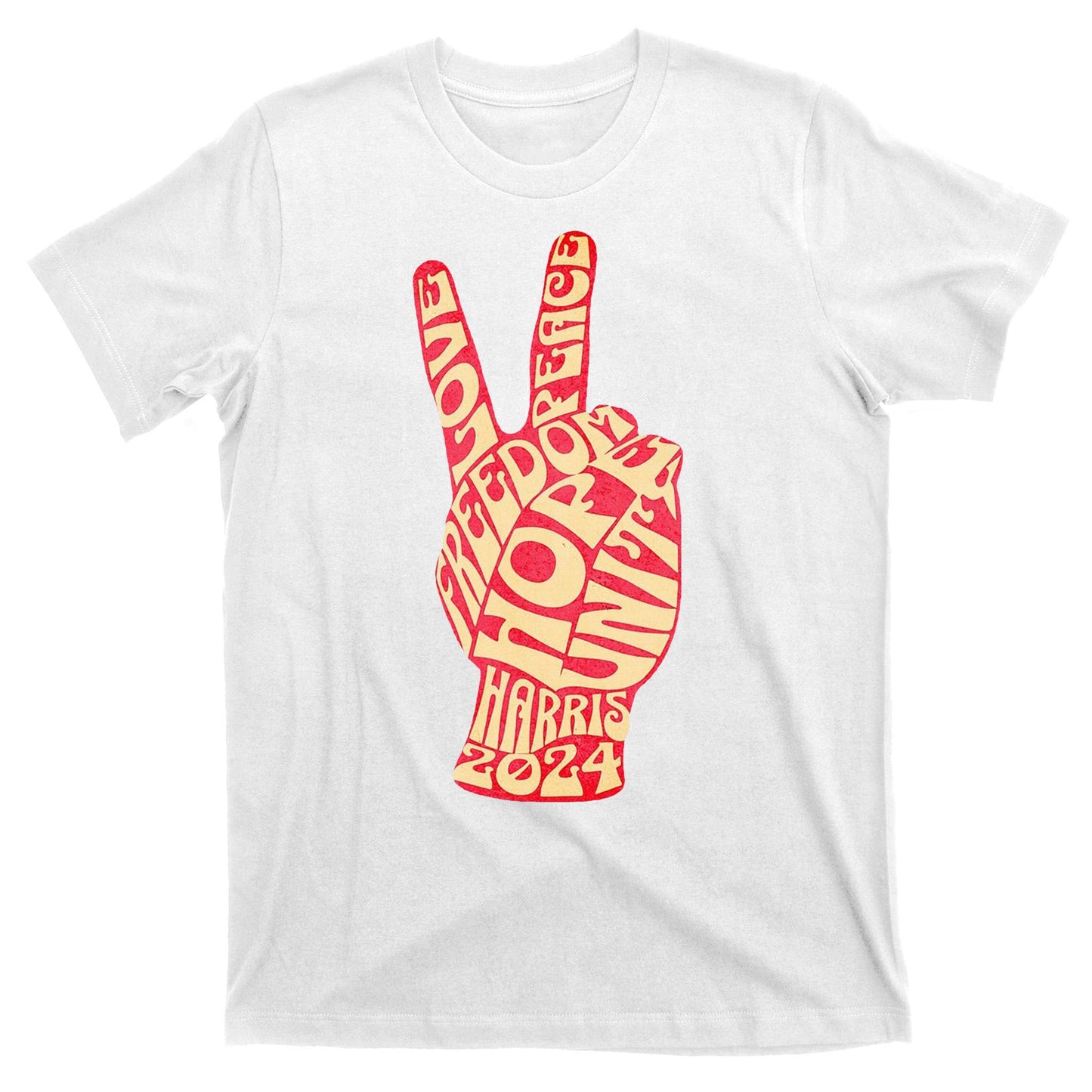 Pro Kamala Harris 2024 Peace Sign T-Shirt