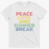 Peace Love And Summer Break Summer Lover T-Shirt