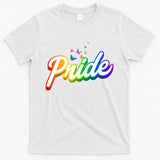 Pride Logo Rainbow Butterflies  T-Shirt
