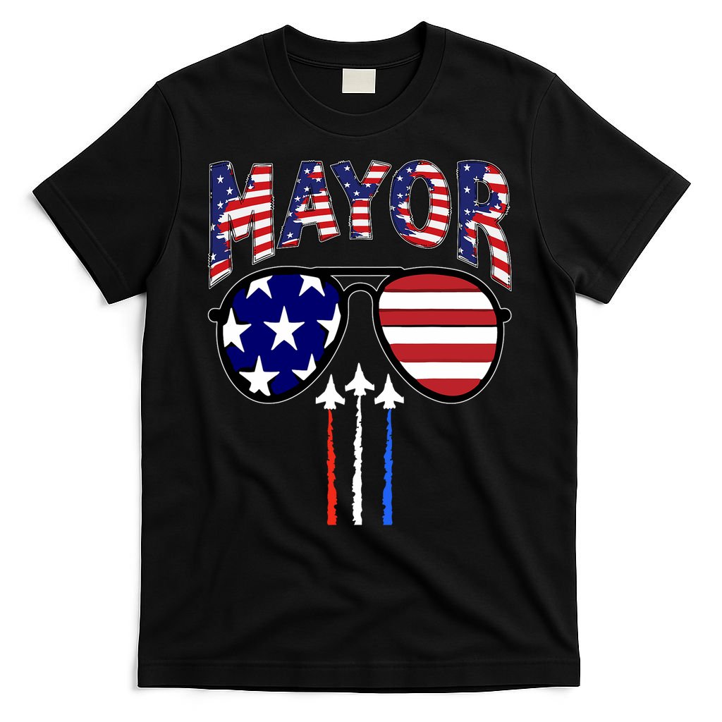 Patriotic Mayor 4th Of July Usa American Flag T-Shirt