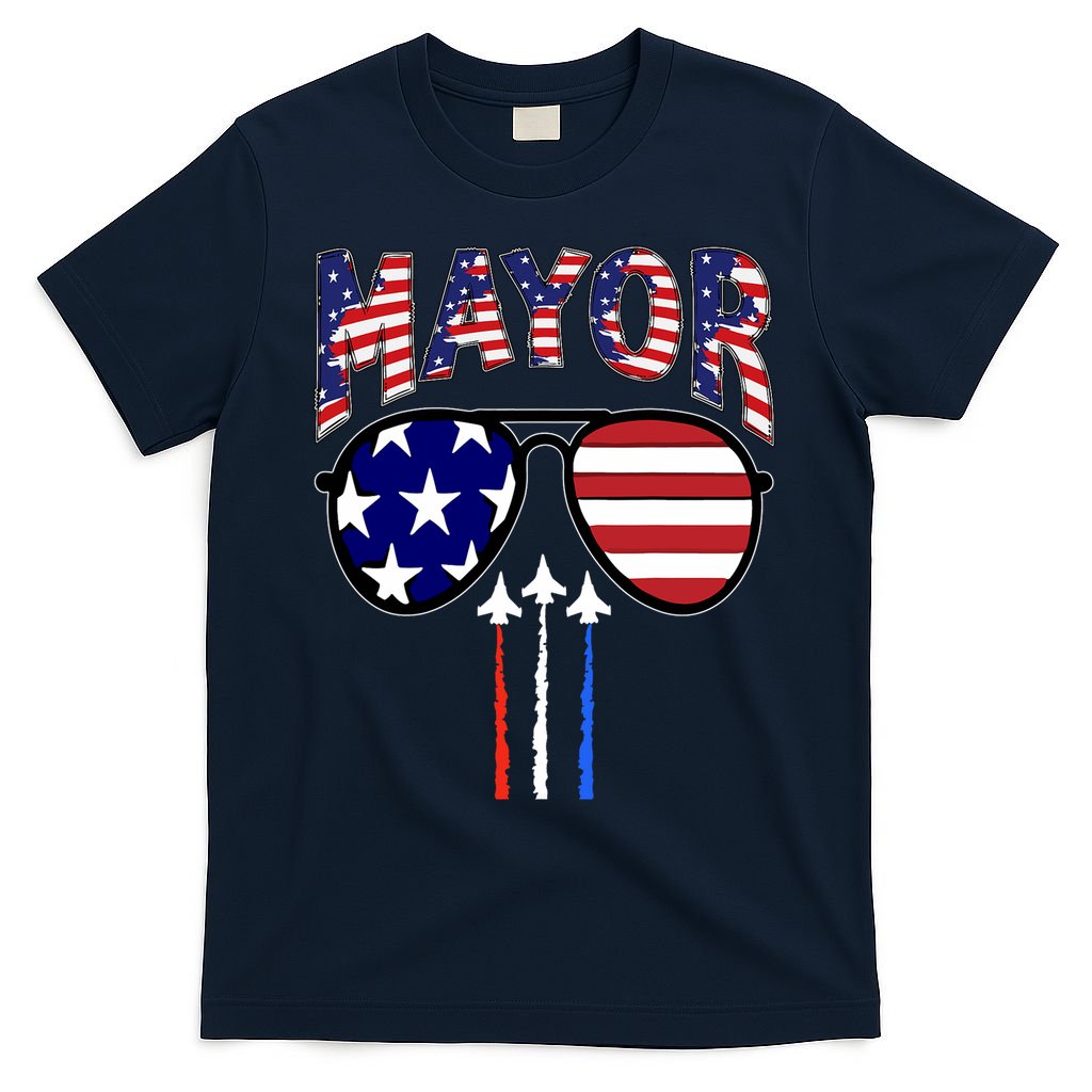 Patriotic Mayor 4th Of July Usa American Flag T-Shirt