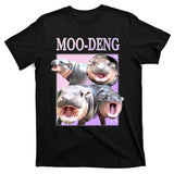 Purple Moo Deng Meme Hippo Funny T-Shirt