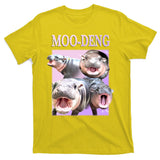 Purple Moo Deng Meme Hippo Funny T-Shirt