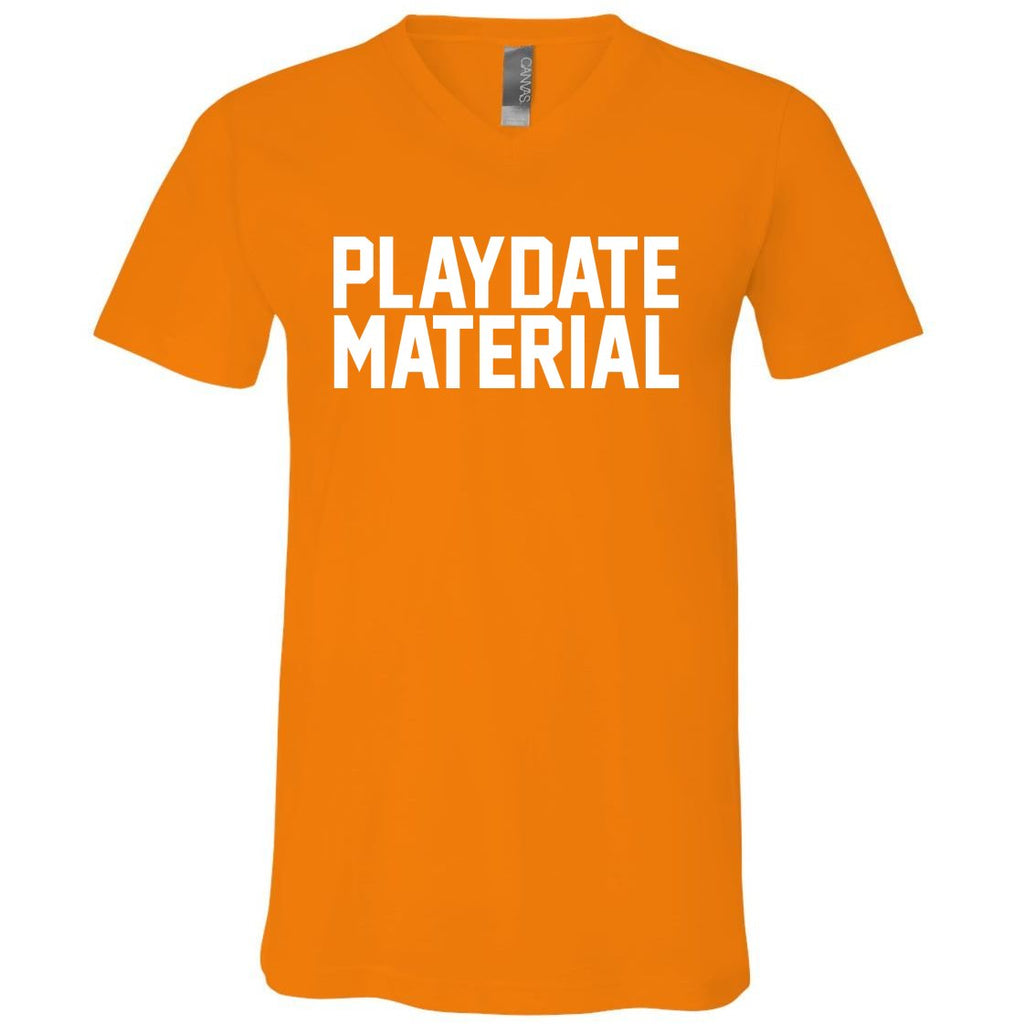 Playdate Material Valentine V-Neck T-Shirt