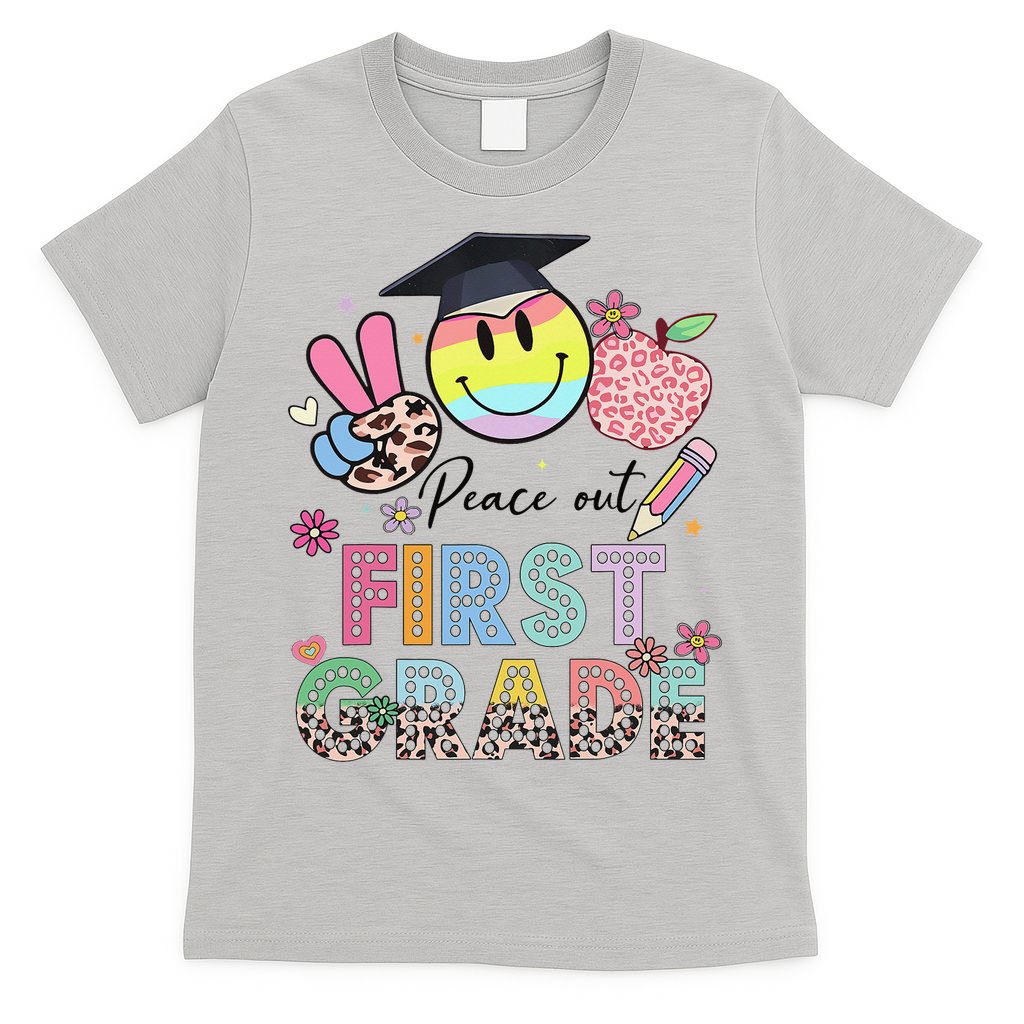 Peace Out 1st First Grade Graduation Last Day Of School T-Shirt