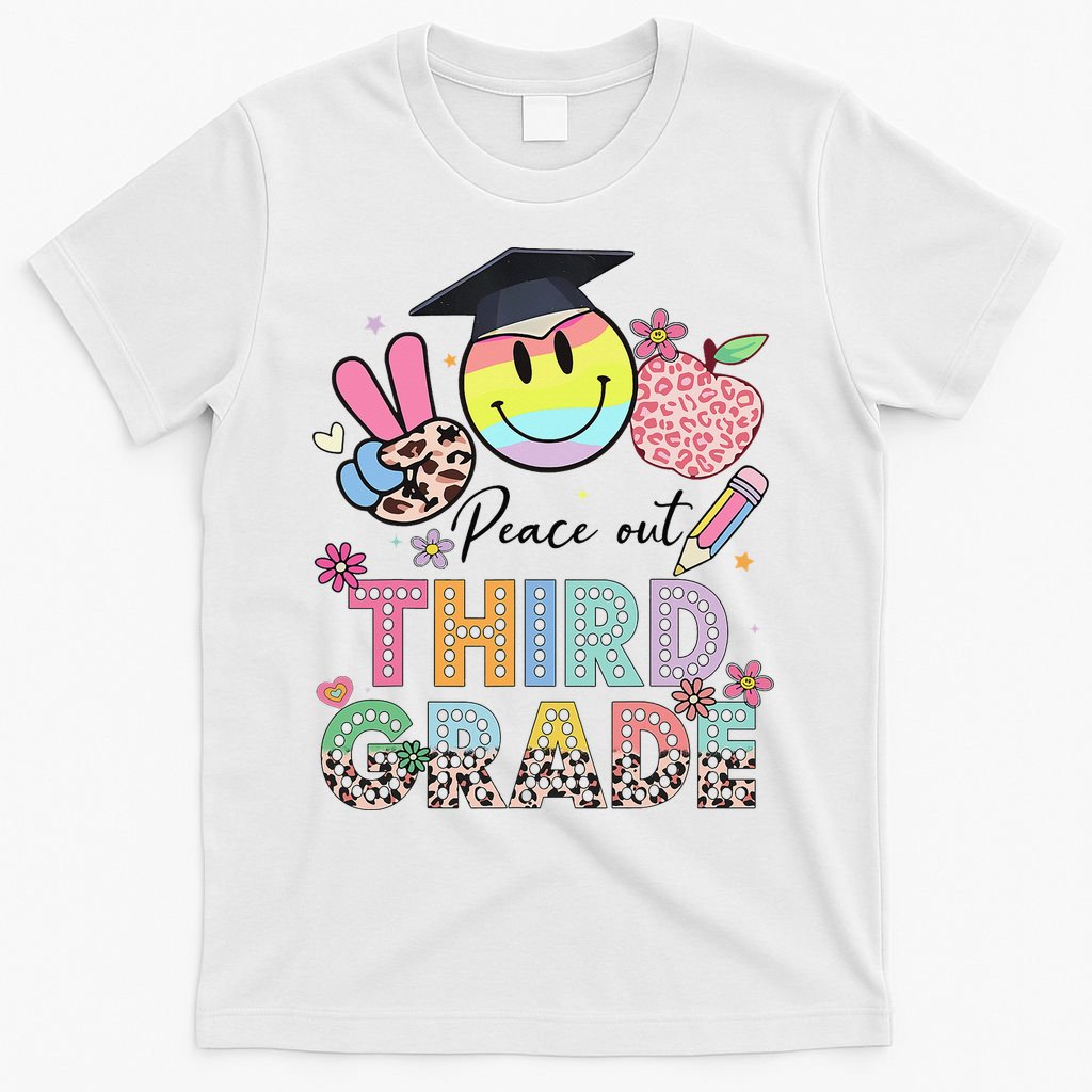 Peace Out 3rd Third Grade Graduation Last Day Of School T-Shirt