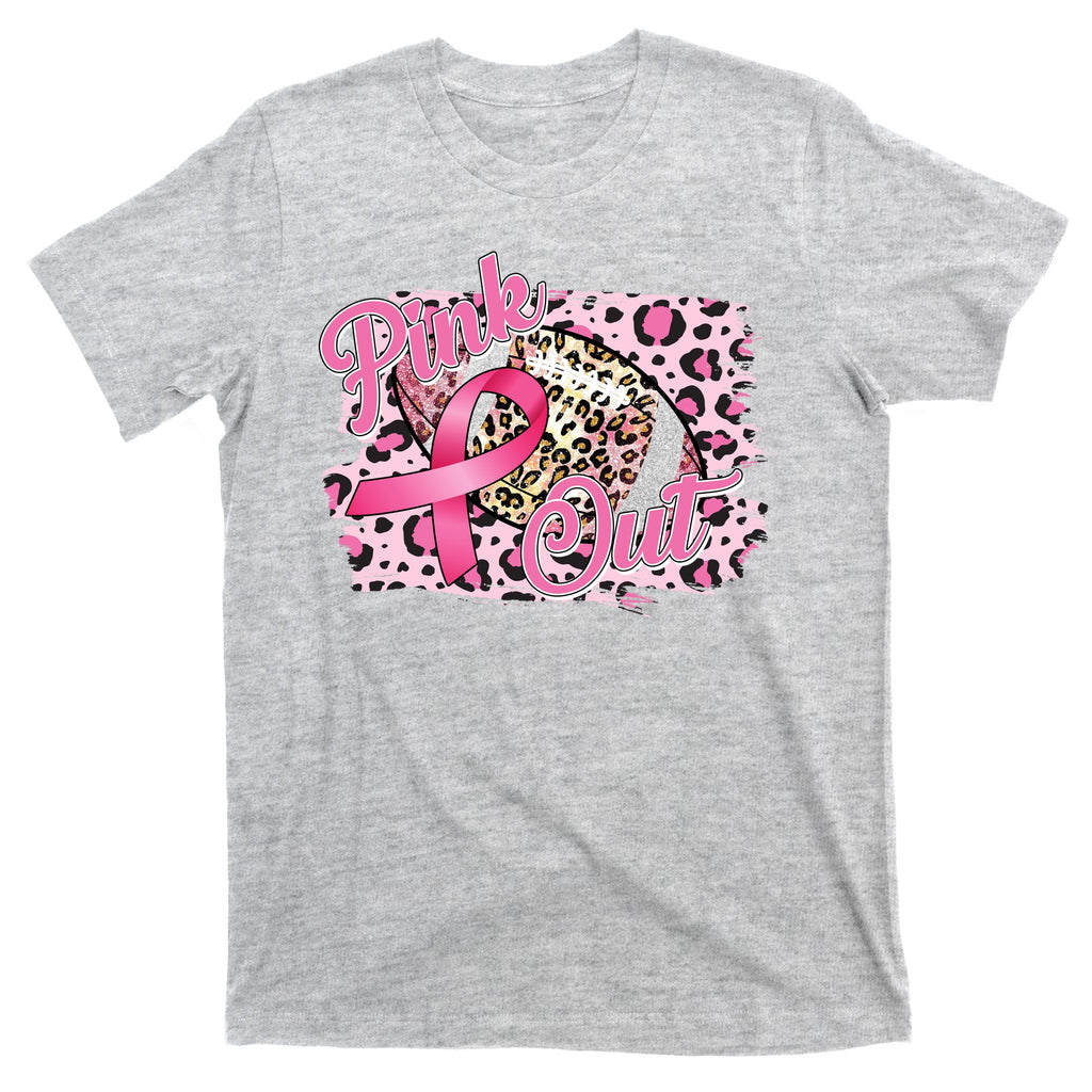 Pink Out Football Breast Cancer Awareness T-Shirt