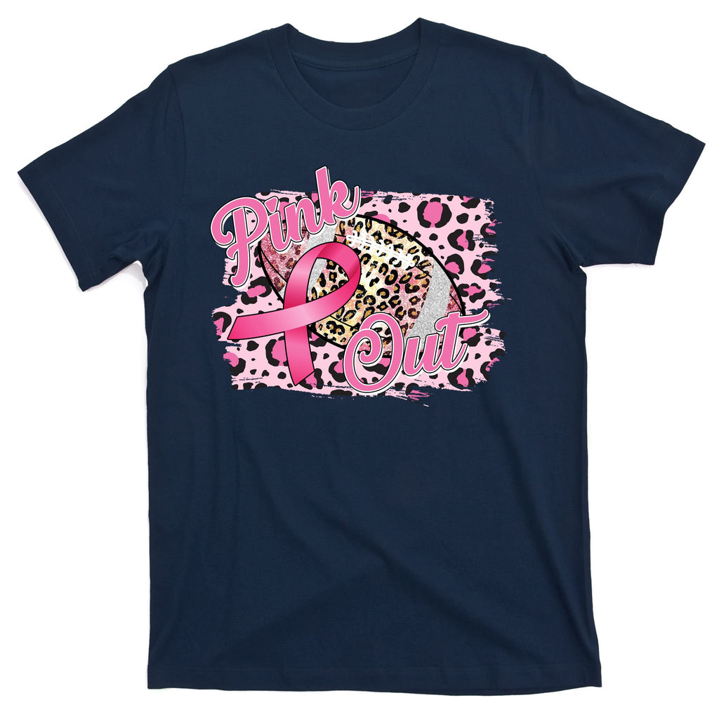 Pink Out Football Breast Cancer Awareness T-Shirt