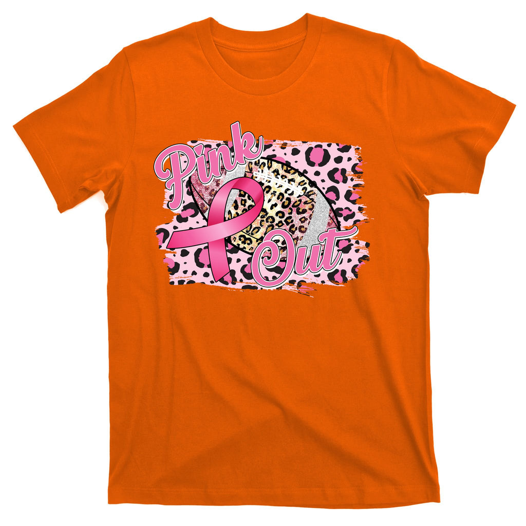 Pink Out Football Breast Cancer Awareness T-Shirt