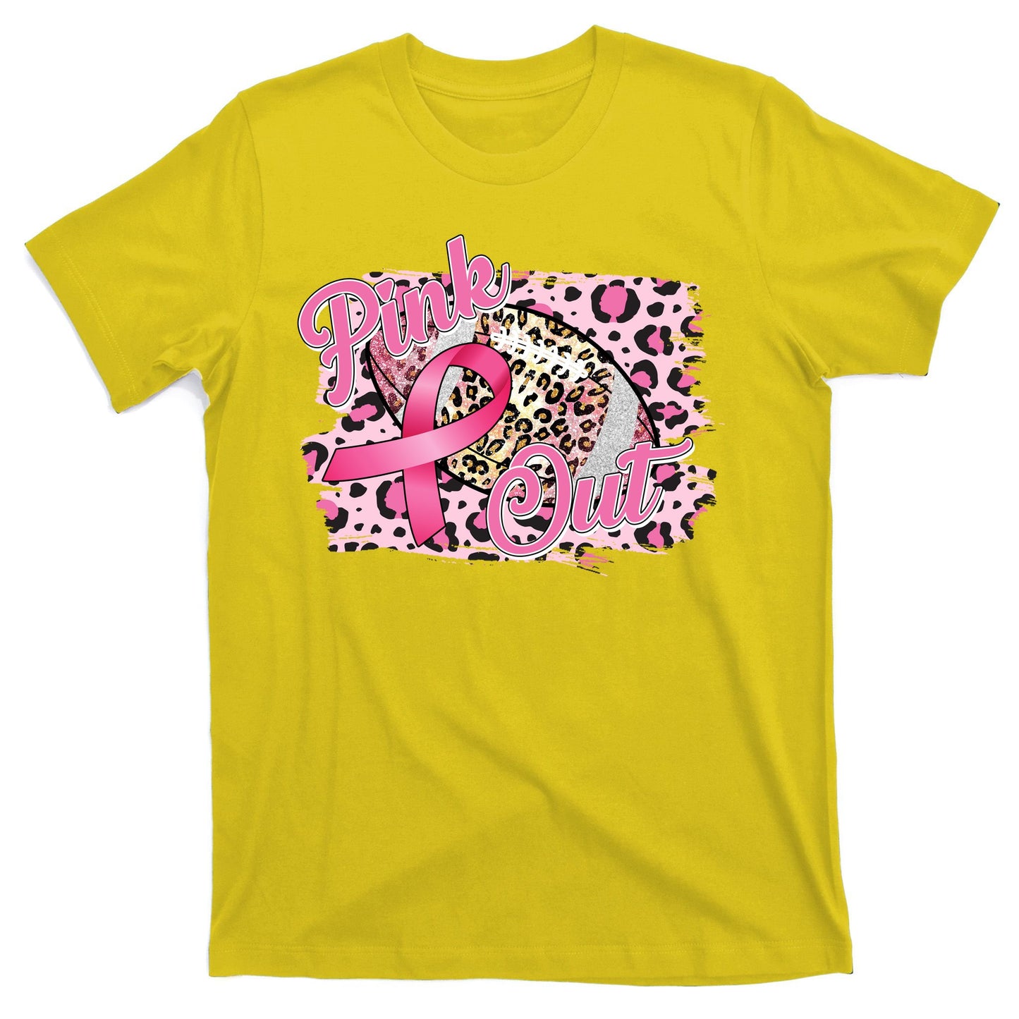 Pink Out Football Breast Cancer Awareness T-Shirt