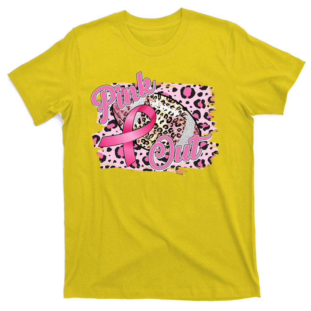 Pink Out Football Breast Cancer Awareness T-Shirt