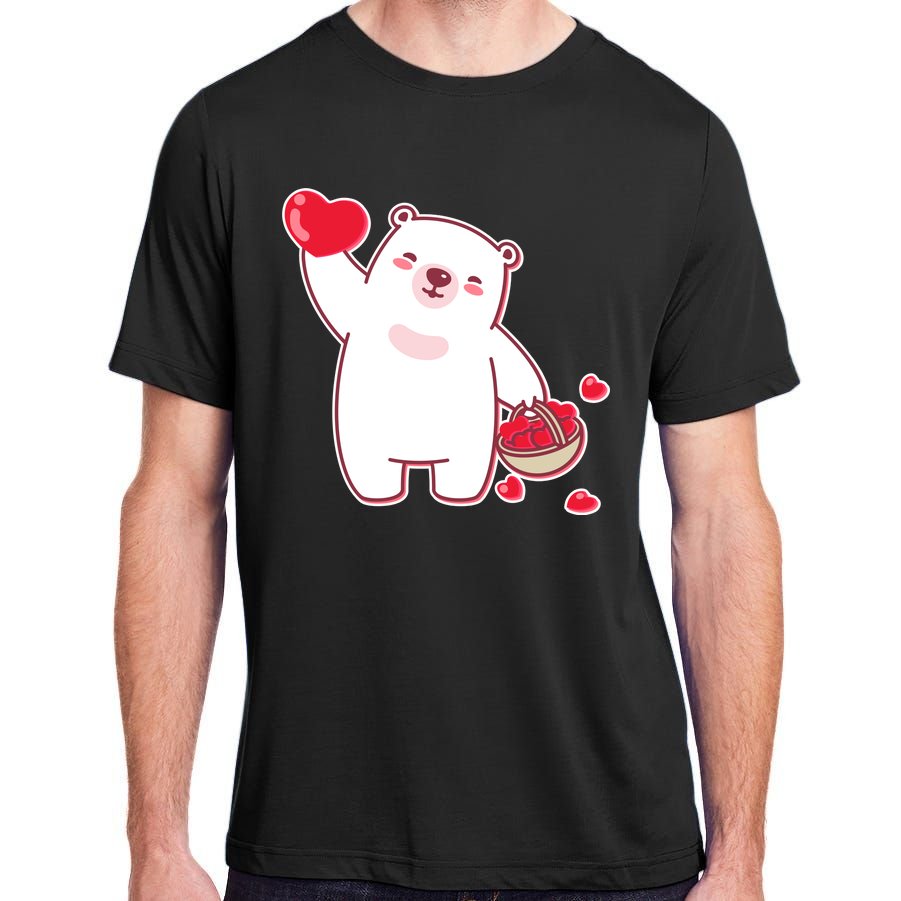 Polar Bear Cute Valentines Day Love Adult ChromaSoft Performance T-Shirt