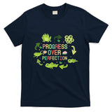 Progress Over Perfection Frog Back To School Teacher T-Shirt