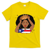 Puerto Rican Afro Hair Latina Melanin Pride Crown T-Shirt
