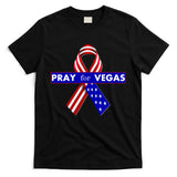 Pray For Vegas USA Flag Ribbon T-Shirt