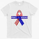 Pray For Vegas USA Flag Ribbon T-Shirt