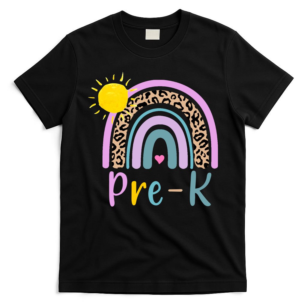 Pre-K Rainbow Teacher Student Back To School T-Shirt