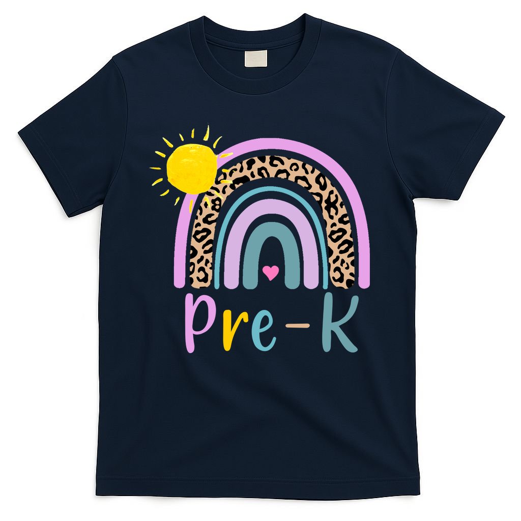 Pre-K Rainbow Teacher Student Back To School T-Shirt