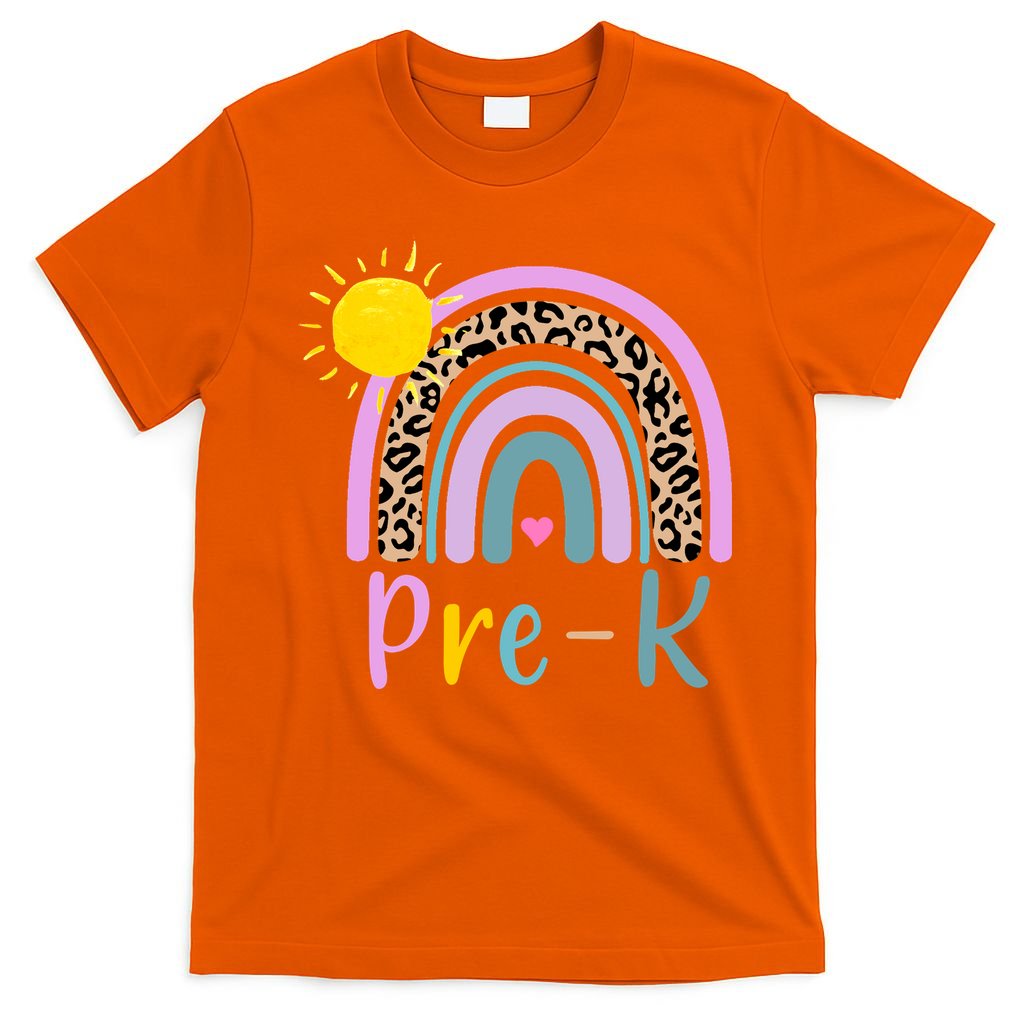 Pre-K Rainbow Teacher Student Back To School T-Shirt