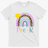 Pre-K Rainbow Teacher Student Back To School T-Shirt