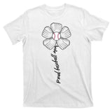 Proud Baseball Mom Flower T-Shirt