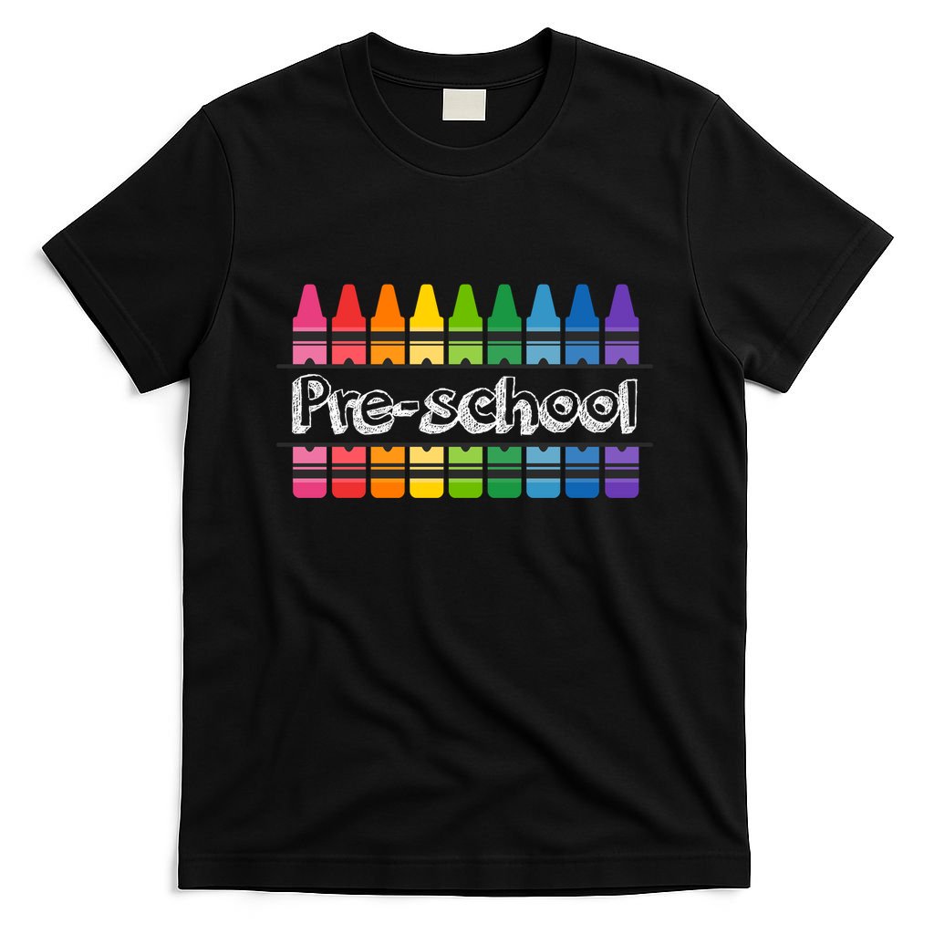Pre School Colorful Crayons Back To School T-Shirt