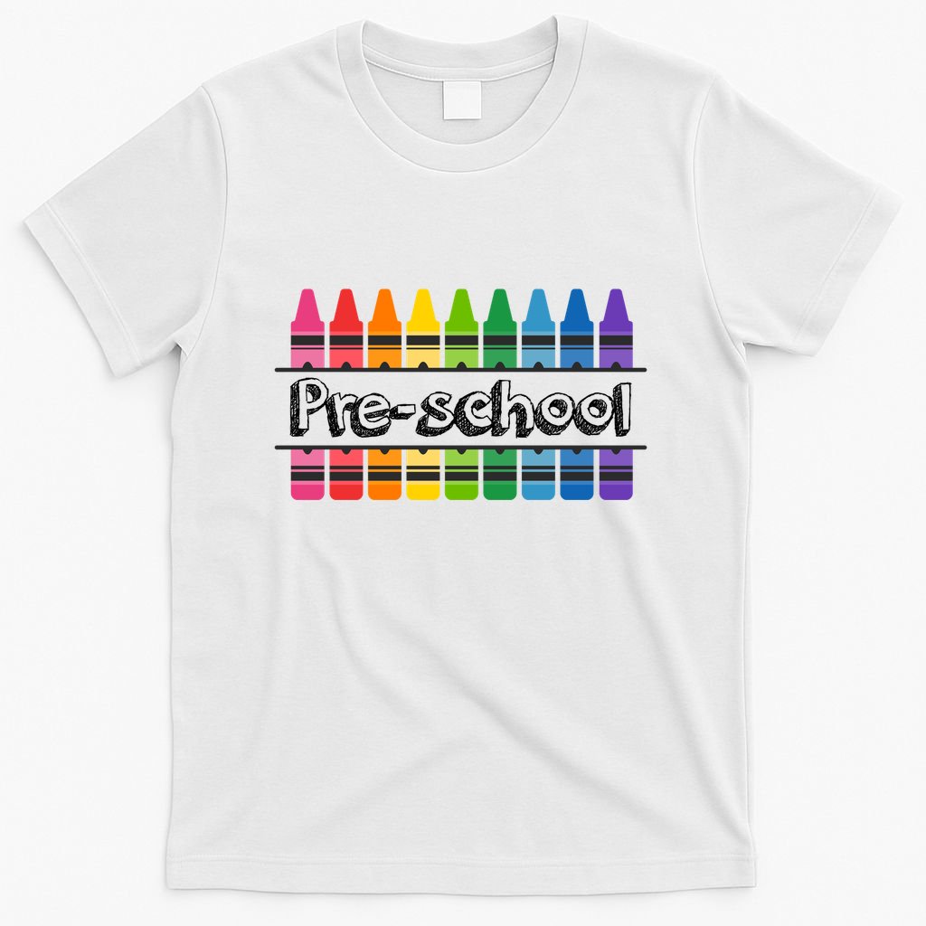 Pre School Colorful Crayons Back To School T-Shirt