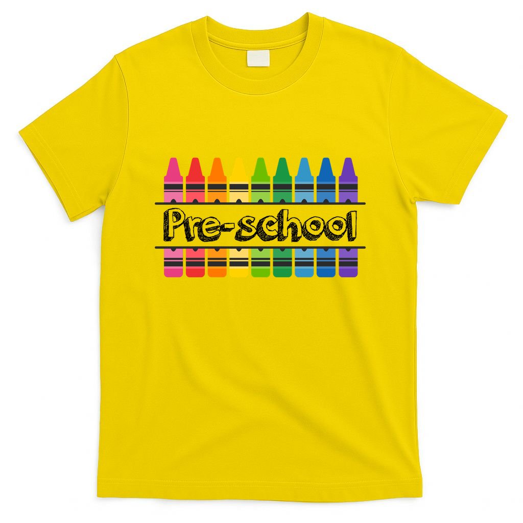 Pre School Colorful Crayons Back To School T-Shirt
