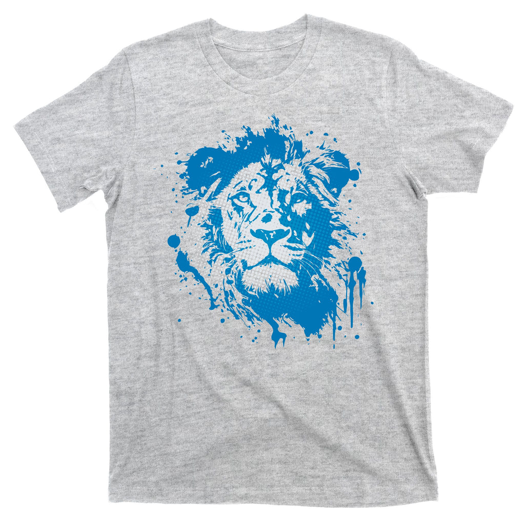 Paint Splat Graffiti Lions Football Sports Fan T-Shirt