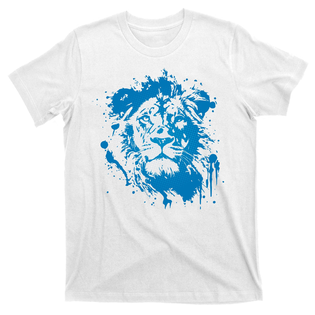 Paint Splat Graffiti Lions Football Sports Fan T-Shirt