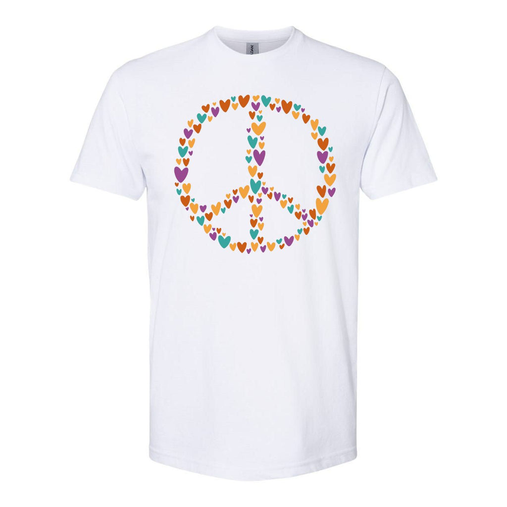 Peace Sign Love Hearts Softstyle CVC T-Shirt